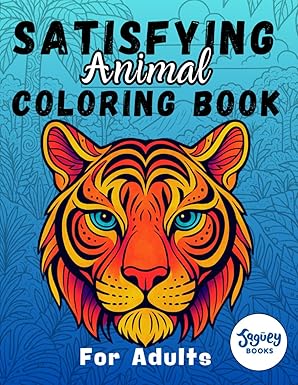 Satisfying Animal Coloring Book for Adults